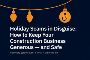 Holiday Scams in Disguise: How to Keep Your Construction Business Generous — and Safe